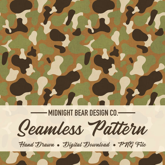 Duck Camo Seamless Pattern, Retro Hunting Camouflage Design, Outdoor Fabric, Wallpaper, Digital Paper, Sublimation, Old School Camo