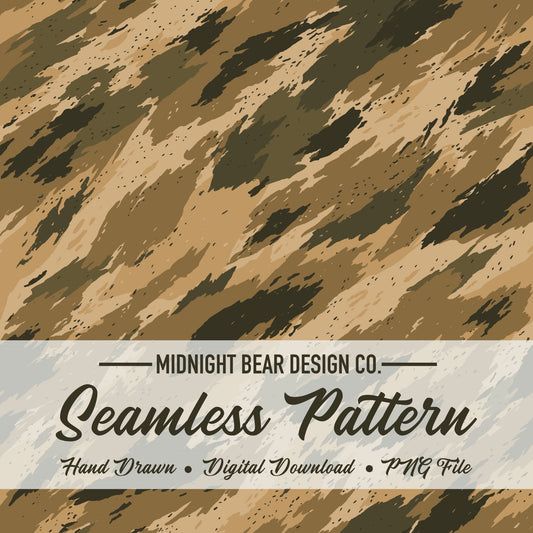 Wind Blown Desert Camo Seamless Pattern Olive Camo
