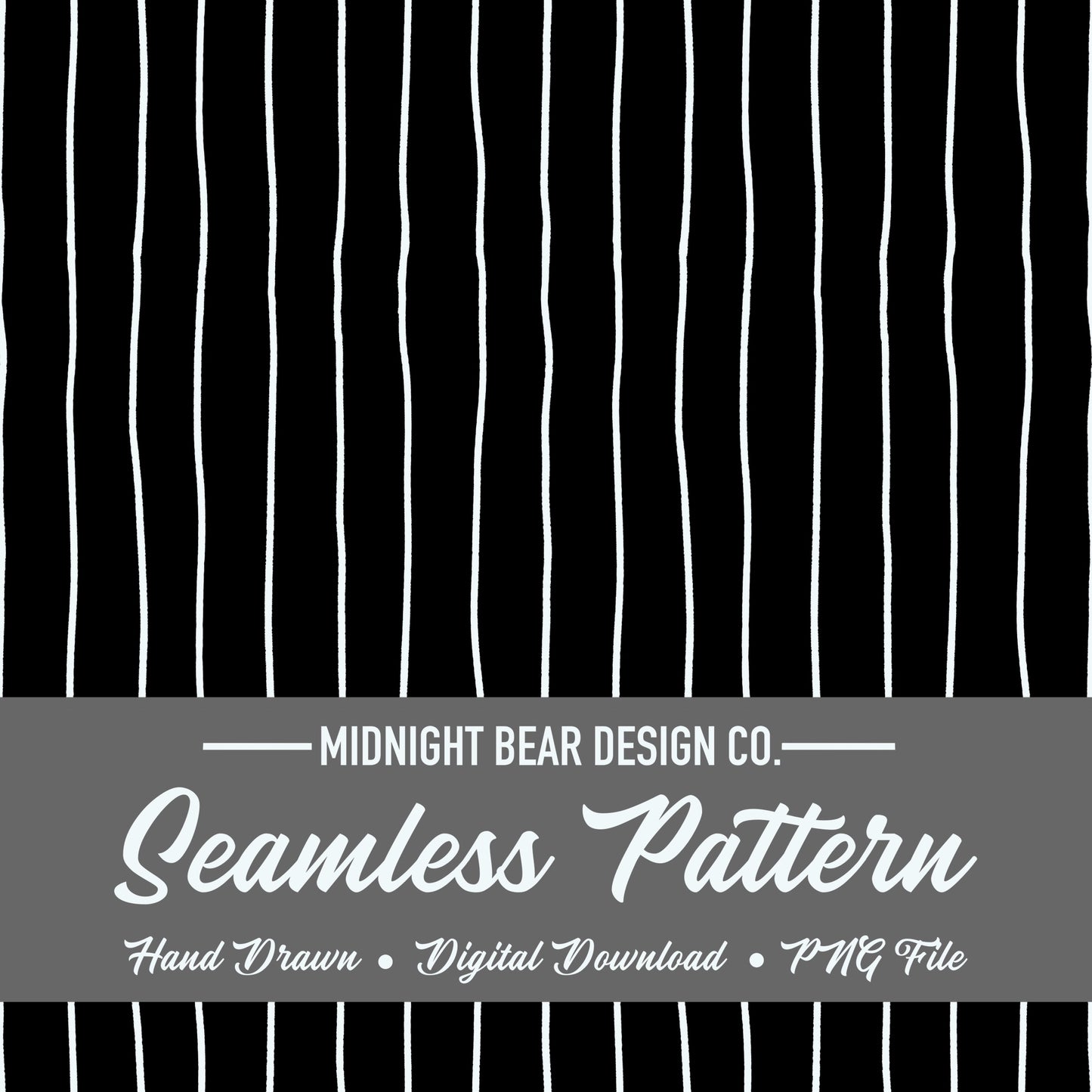 Black &White Wavy Stripe Seamless Pattern