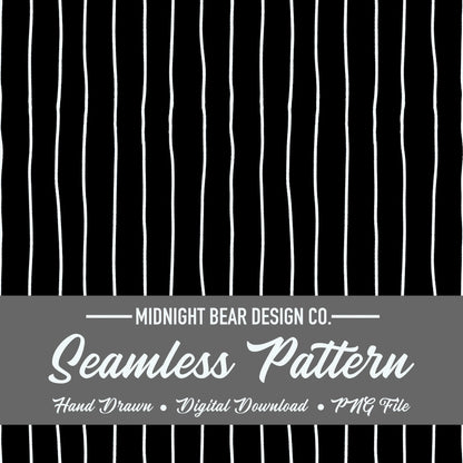 Black &White Wavy Stripe Seamless Pattern