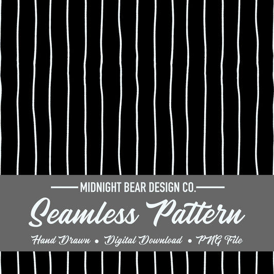 Black &White Wavy Stripe Seamless Pattern