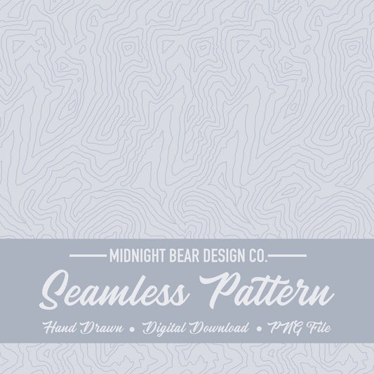 Topographic Map Seamless Pattern | Charcoal Light Blue Lines | Modern Outdoor Terrain Design, topographic map, hiking seamless, Topo