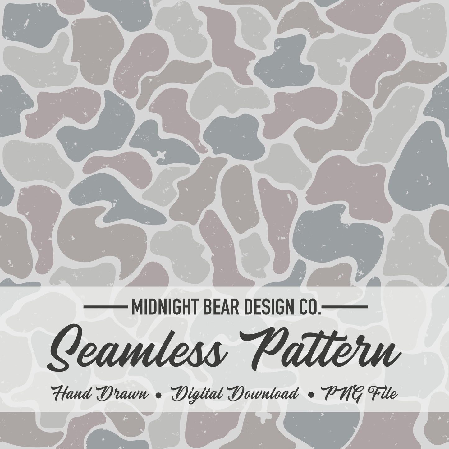 Hidden Cross Duck Camo Seamless Pattern Blue Grey