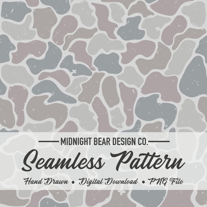 Hidden Cross Duck Camo Seamless Pattern Blue Grey