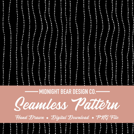 Black and White Dash Stripe Seamless Pattern | Modern Minimal Abstract Line Design | Digital Paper, Fabric, or Wallpaper Background