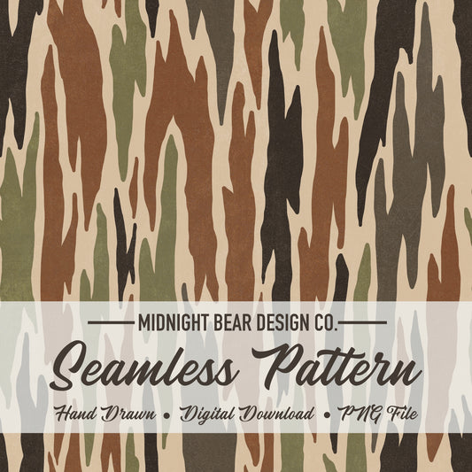 Bark Camo Seamless Pattern Classic Green Brown