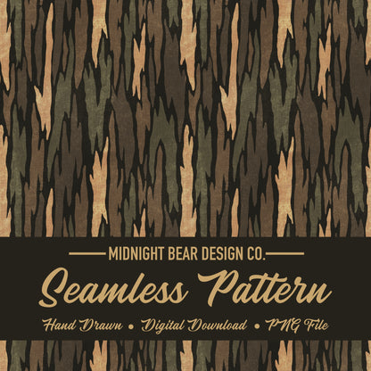 Bark Camo Seamless Pattern, Timber Woodland Camouflage, Hunting & Outdoors Fabric, Wallpaper, Digital Paper, tree bark, cabin decor fabric