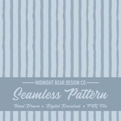 Dusty Blue Organic Stripe Seamless Pattern