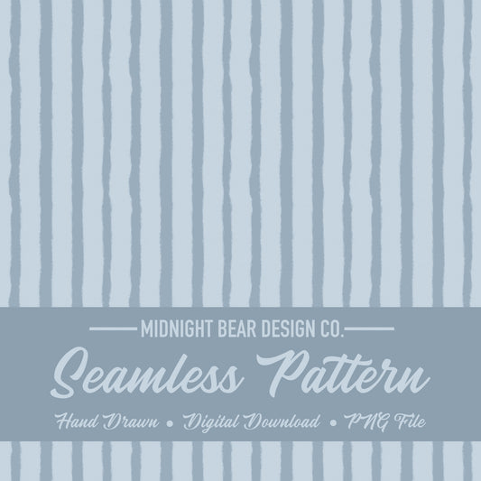 Dusty Blue Organic Stripe Seamless Pattern