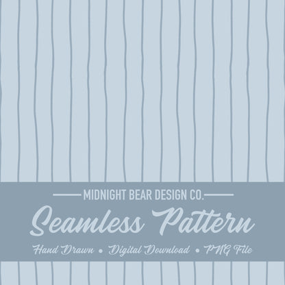 Dusty Blue Wavy Stripe Seamless Pattern