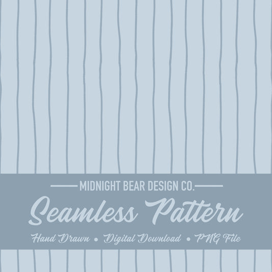 Dusty Blue Wavy Stripe Seamless Pattern