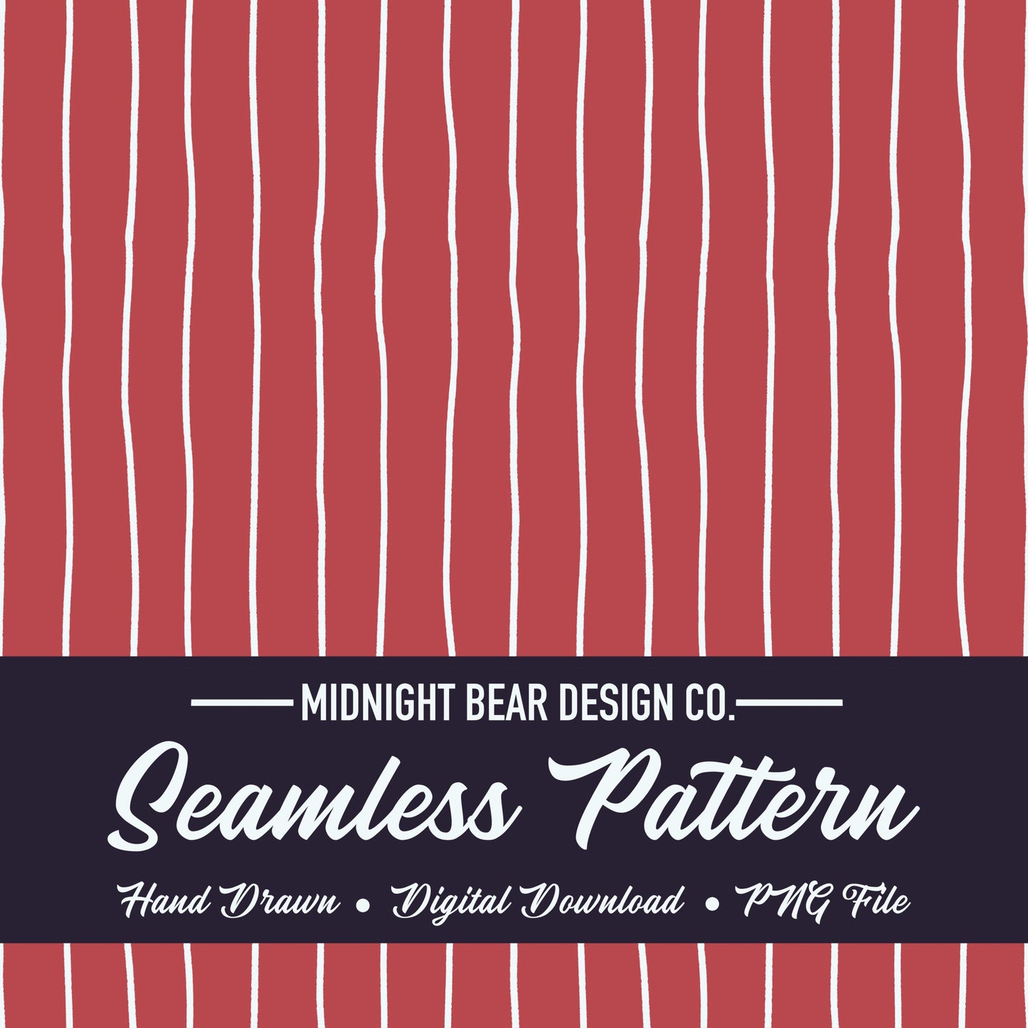 Dusty Red Wavy Stripe Seamless Pattern
