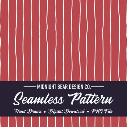 Dusty Red Wavy Stripe Seamless Pattern