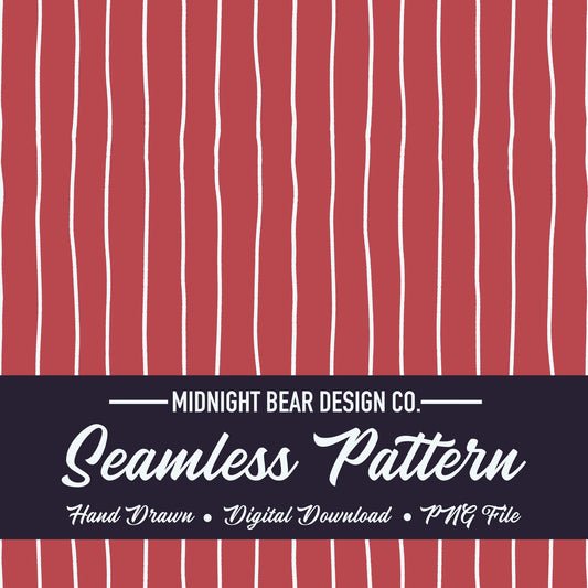 Dusty Red Wavy Stripe Seamless Pattern