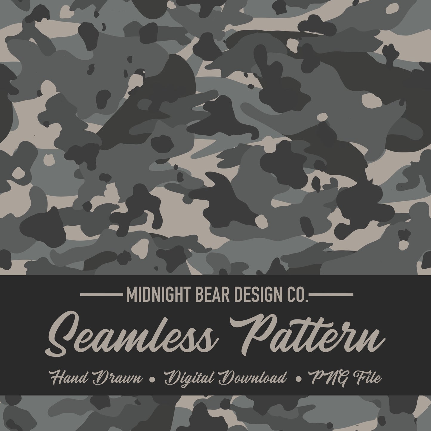 Grey Tactical Urban Camo Seamless Pattern