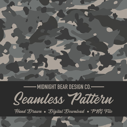 Grey Tactical Urban Camo Seamless Pattern