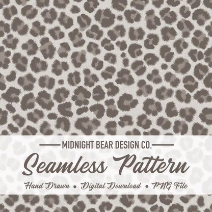 Grey Micro Leopard Print Seamless Pattern | Neutral Animal Print Design | Minimal Safari Fabric, Wallpaper, Digital Paper, vinyl wrap