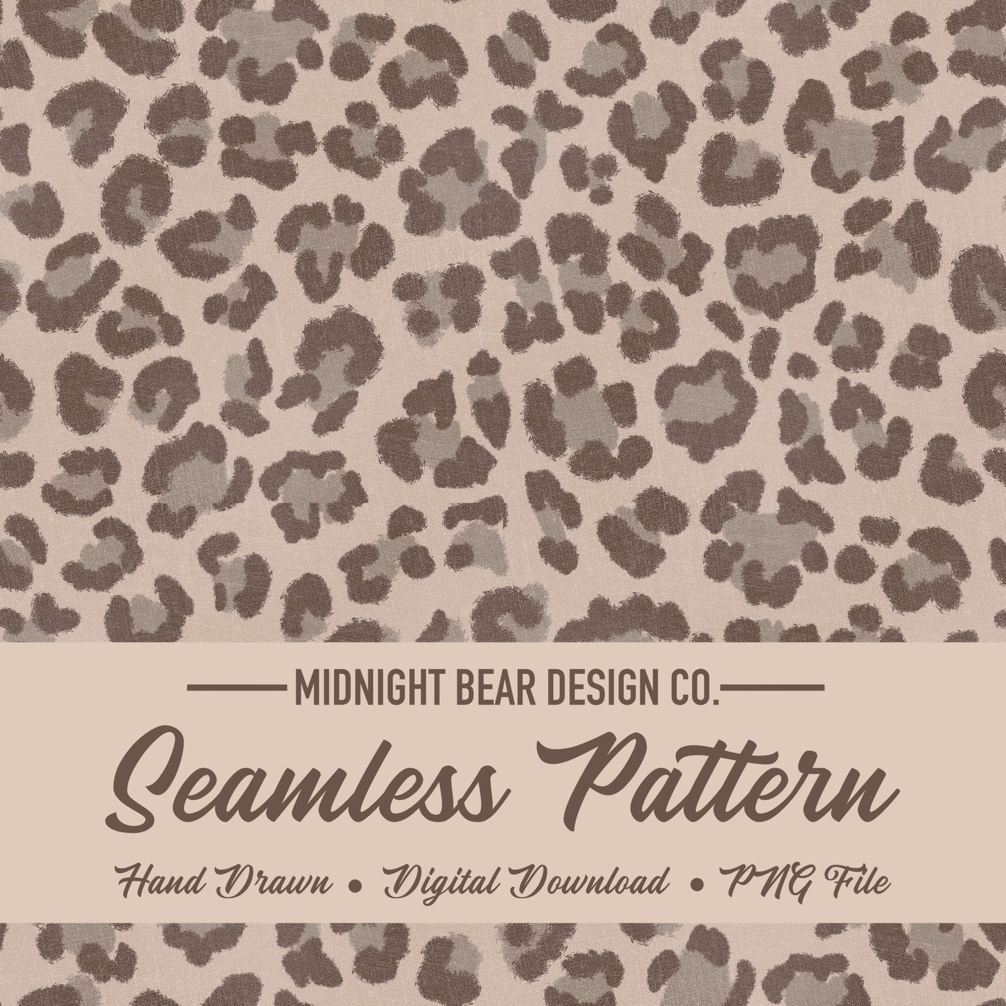 Neutral Leopard Print Seamless Pattern | Modern Taupe and Gray Animal Print Design | Minimal Safari Fabric, Wallpaper, Digital Paper