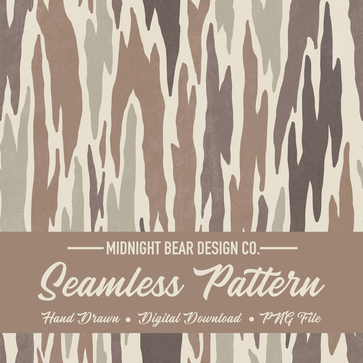 Hickory Bark Camo Seamless Pattern