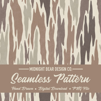Hickory Bark Camo Seamless Pattern