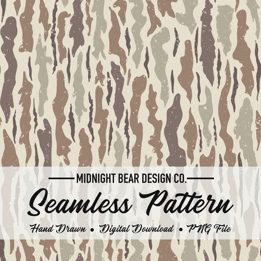 Bark Camo Seamless Pattern Mahogany Brown