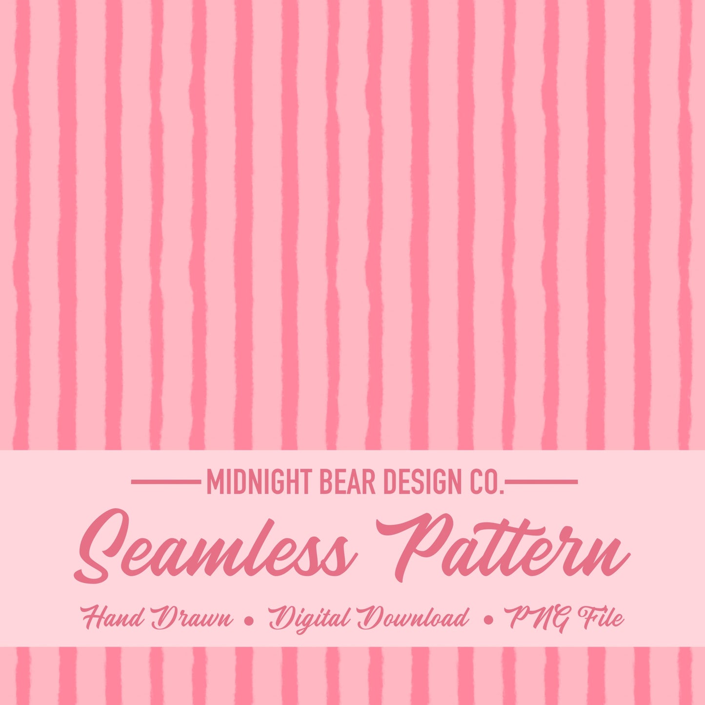 Organic Pink Stripe Seamless Pattern, Hand Drawn, Coquette Fabric, Wallpaper, Digital Paper, Scrapbook, Girly pattern, handmade stripe