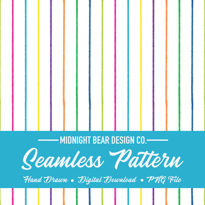 Neon Rainbow Stripe Seamless Pattern