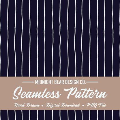 Navy Blue Wavy Stripe Seamless Pattern