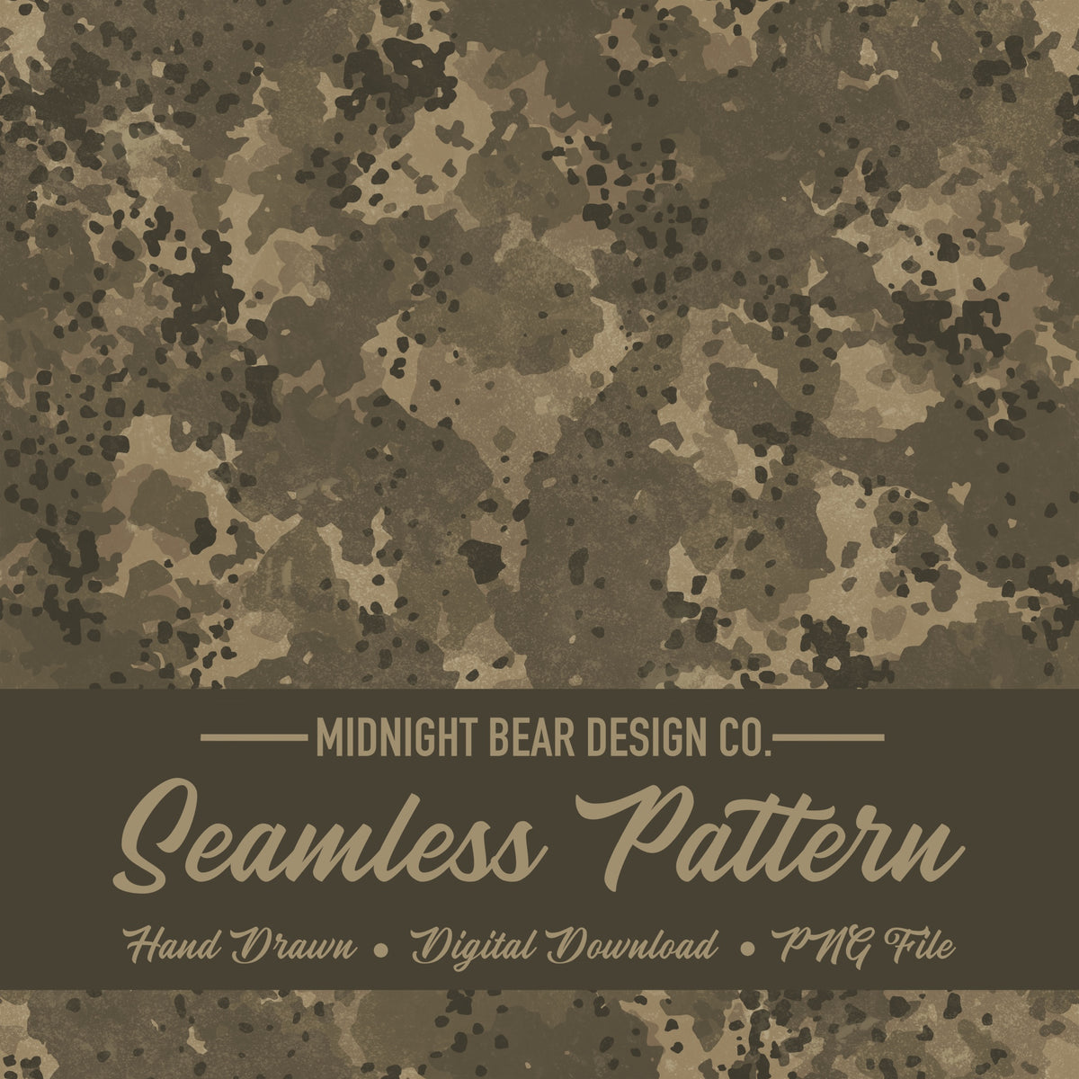 Fragmented Terrain Camo Seamless Pattern Olive Green