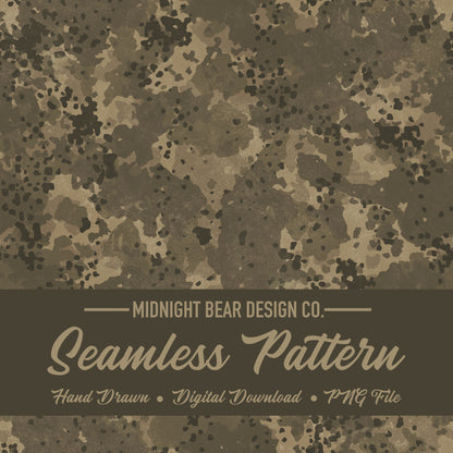 Fragmented Terrain Camo Seamless Pattern Olive Green