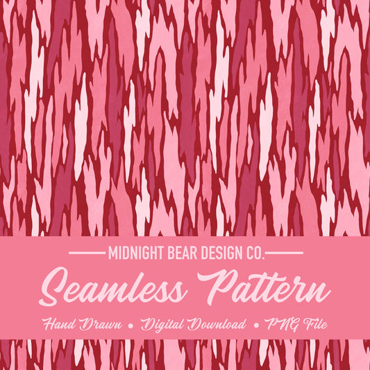Pink Bark Camo Seamless Pattern, Coquette Timber Camouflage, Hunting & Outdoors Fabric, Wallpaper, Digital Paper, tree bark, feminine camo