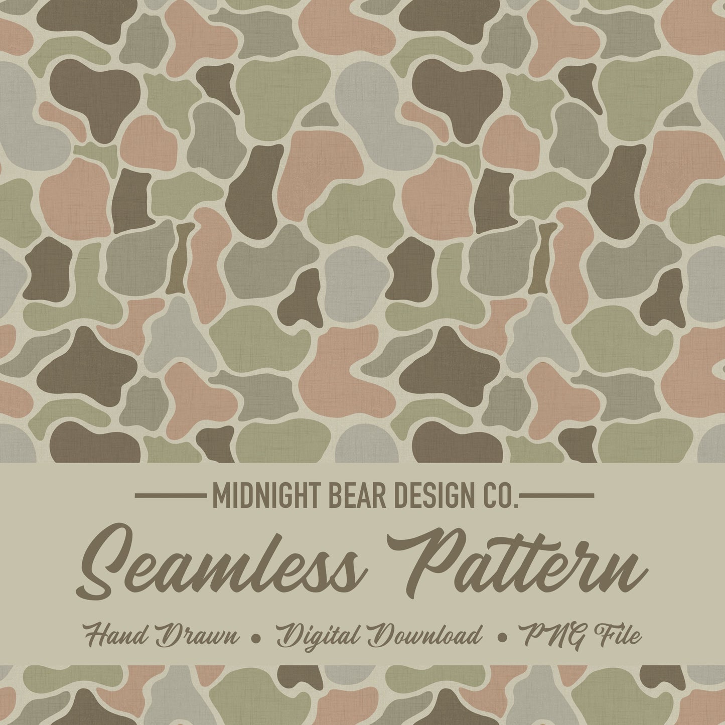 Pink & Sage Duck Camo Seamless Pattern, Vintage Hunting Camouflage Design, Fabric, Wallpaper, Digital Paper, Sublimation, Old School Camo