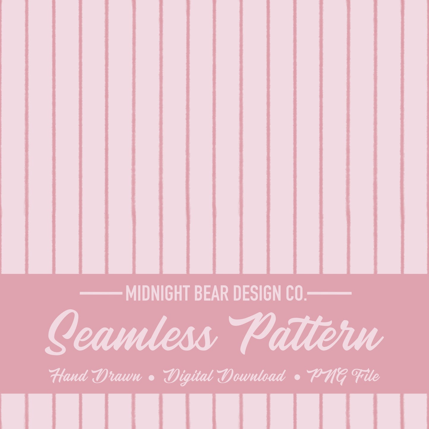 Pink Watercolor Stripe Seamless Pattern | Hand Painted Digital Paper, Minimal Vertical Line Fabric, Modern Scrapbook Background, Nursery
