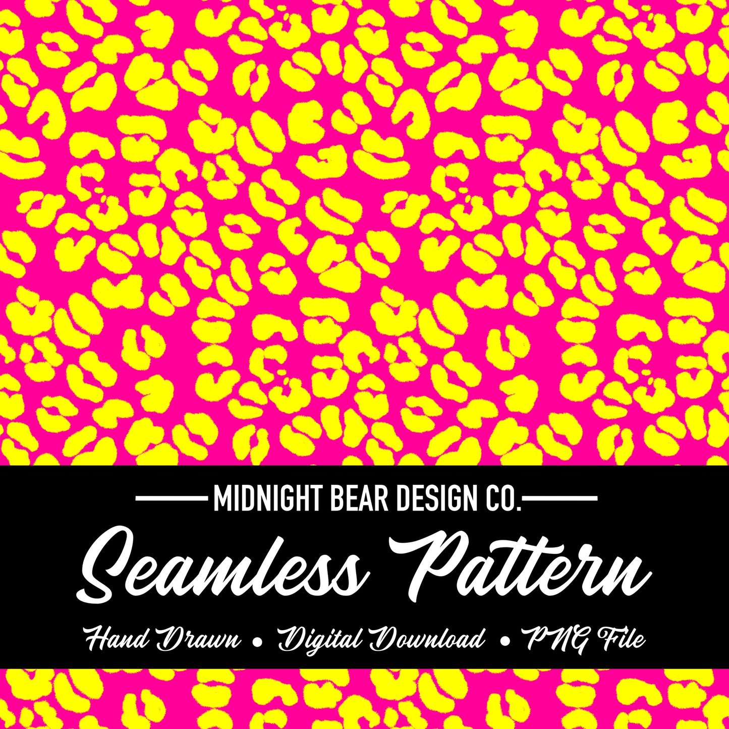 High Visibility Pink Leopard Print Seamless Pattern