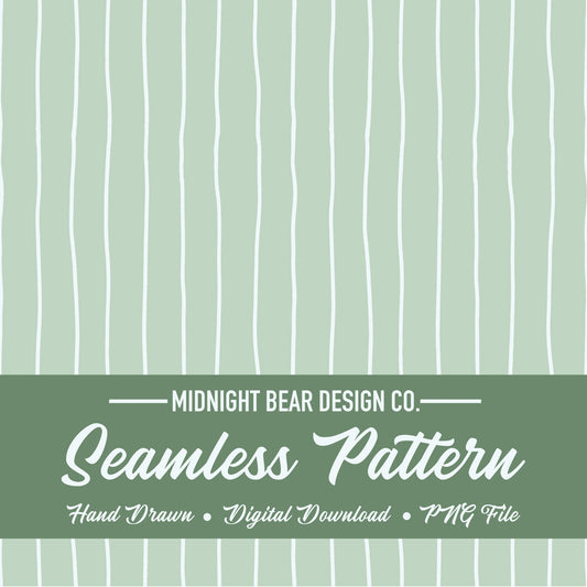 Sage Green Wavy Stripe Seamless Pattern