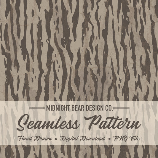 Neutral Bark Camo Seamless Pattern