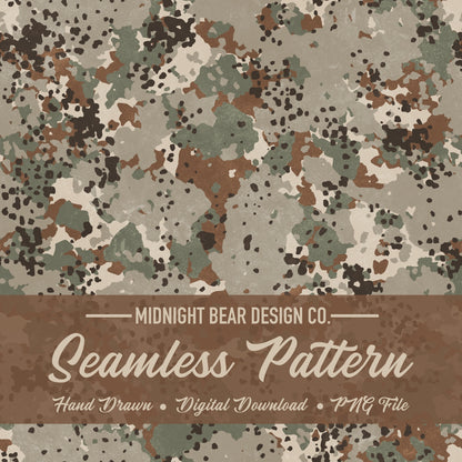 Western Dryland Fragmented Terrain Camo Seamless Pattern