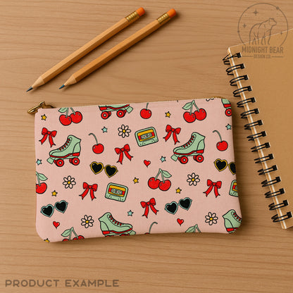 Cherry Bomb Summer Pink Seamless Pattern Instant Digital Download