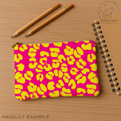 High Visibility Pink Leopard Print Seamless Pattern
