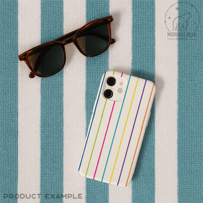 Neon Rainbow Stripe Seamless Pattern