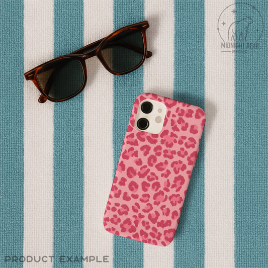 Pink Leopard Print Seamless Pattern | Hot Pink Animal Print Digital Paper, Coquette Fabric, Digital Scrapbook, Hand Drawn, PNG Download