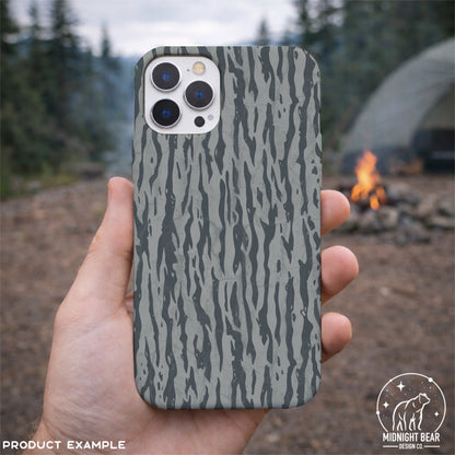 Blue Smoke Bark Camo Seamless Pattern
