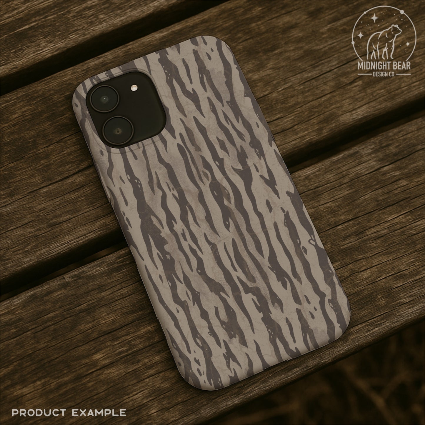 Neutral Bark Camo Seamless Pattern
