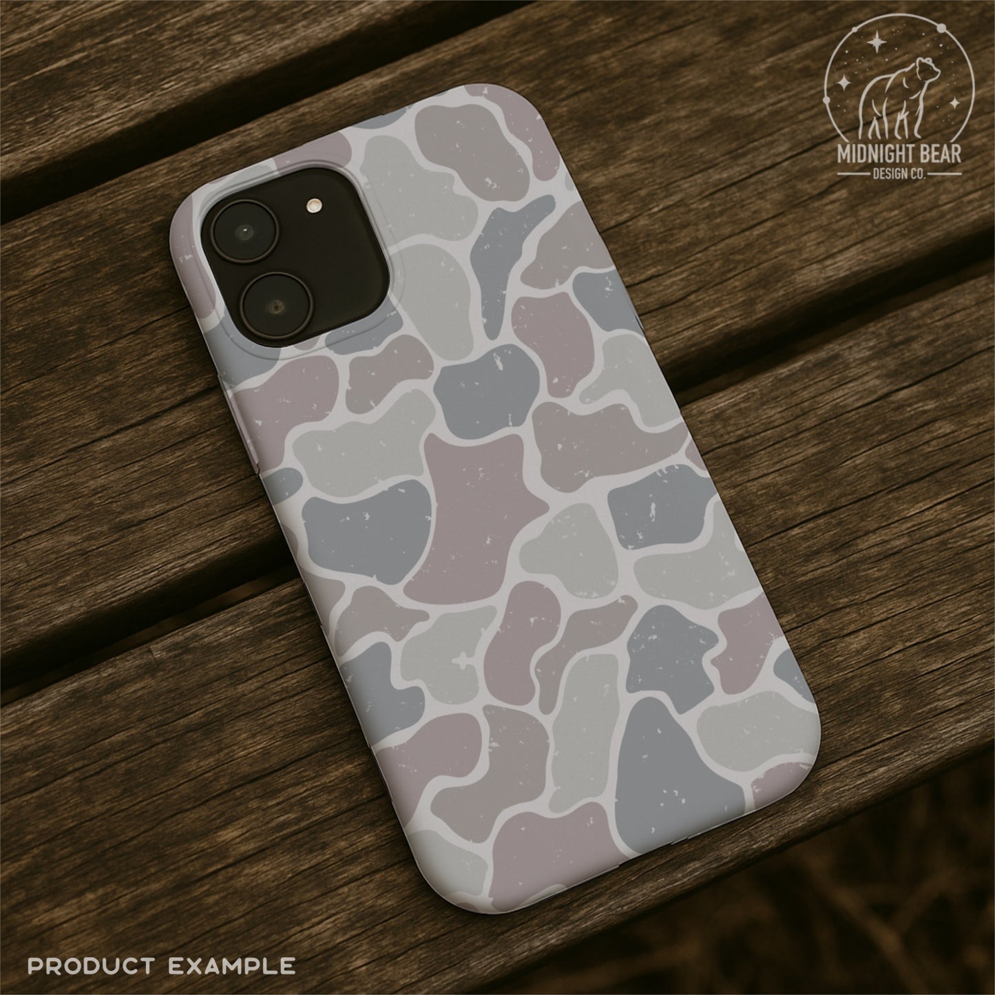 Hidden Cross Duck Camo Seamless Pattern Blue Grey