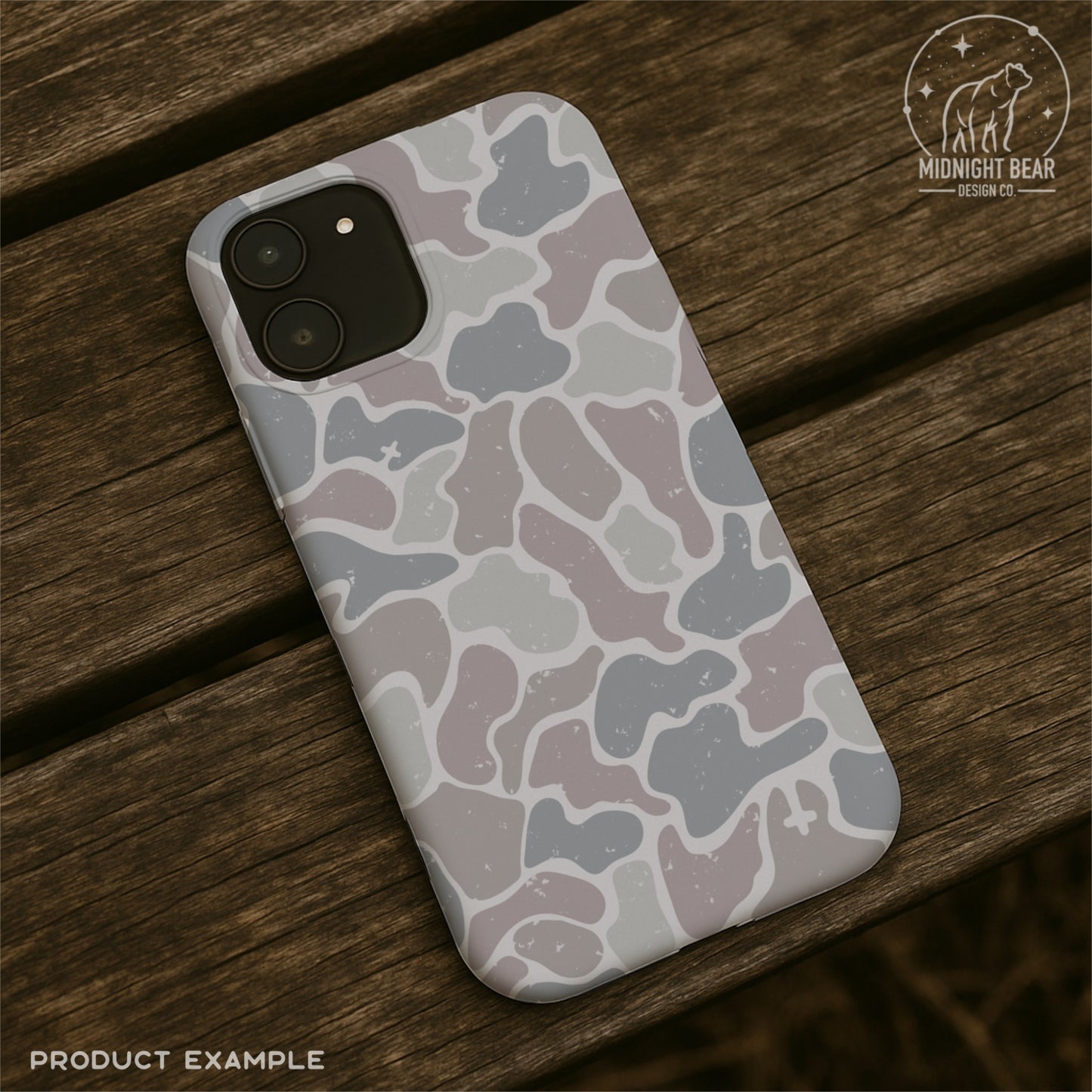 Hidden Cross Duck Camo Seamless Pattern Blue Grey