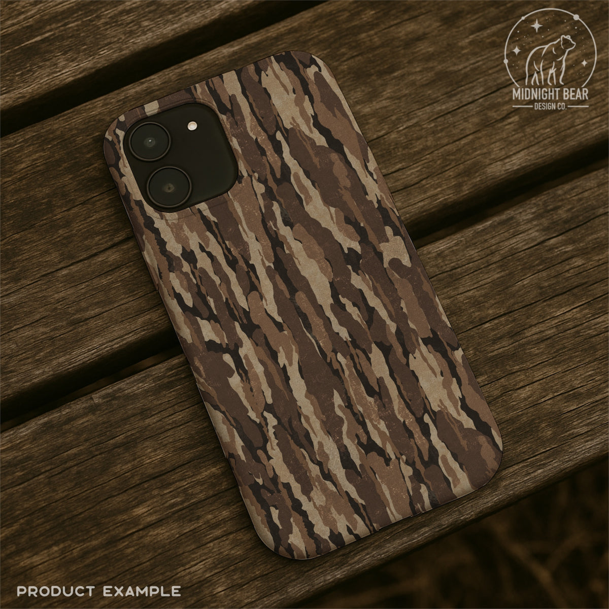 Brown Bark Camo Seamless Pattern, Woodland Timber