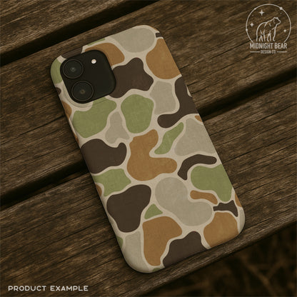 Woodland Duck Camo Seamless Pattern, Vintage Hunting Camouflage Design, Fabric, Wallpaper, Digital Paper, Sublimation, Old School Camo