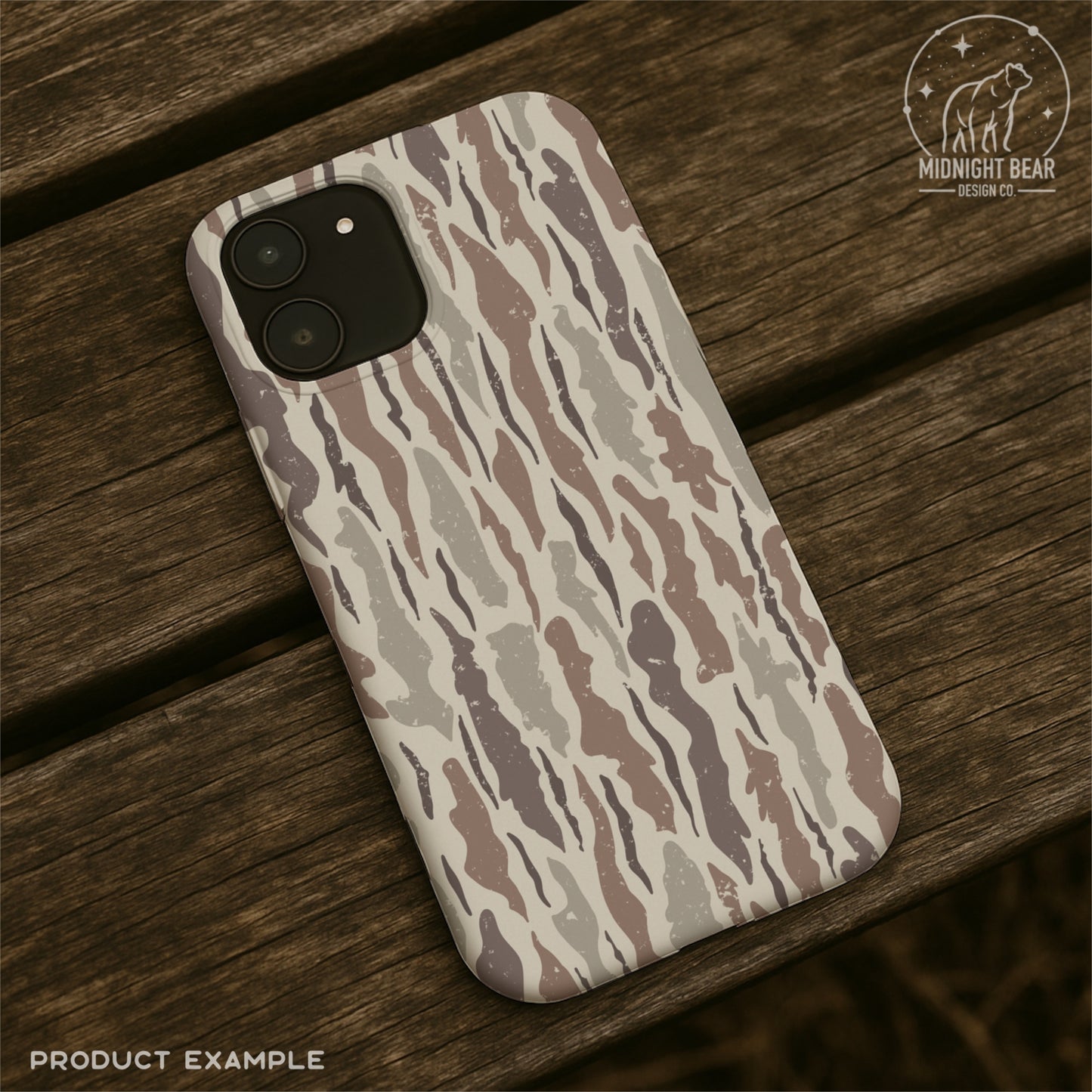 Bark Camo Seamless Pattern Mahogany Brown