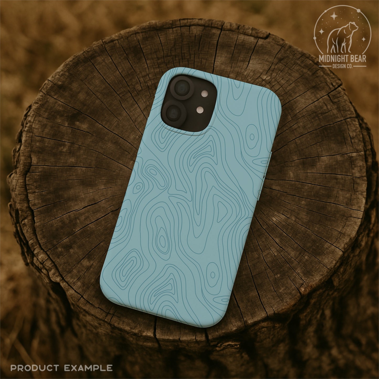 Coastal Blue Topographic Map Seamless Pattern