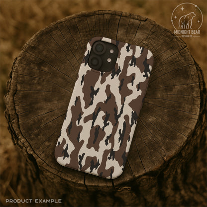 Bottomland Style Camo Seamless Pattern | Neutral Tan Brown Hunting Camouflage